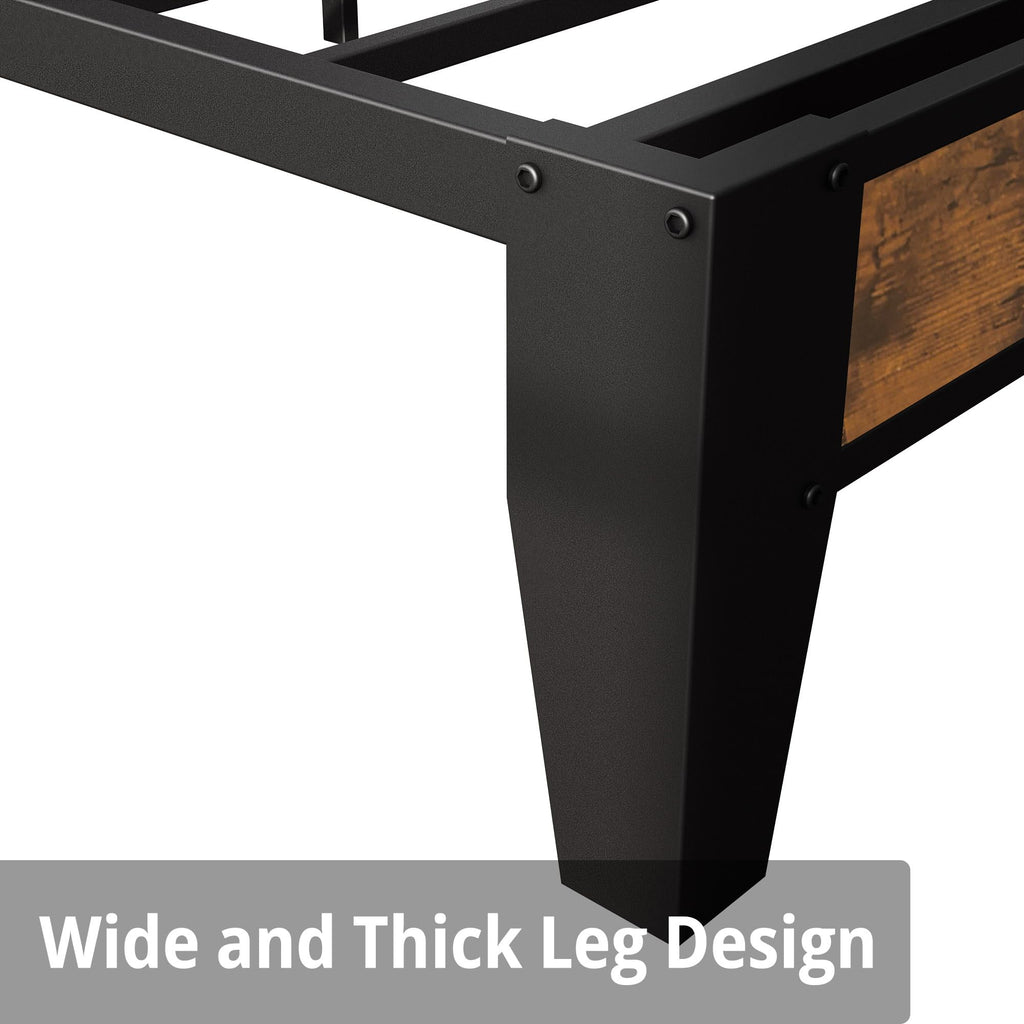 Twin Bed Frame with Storage Headboard W8507