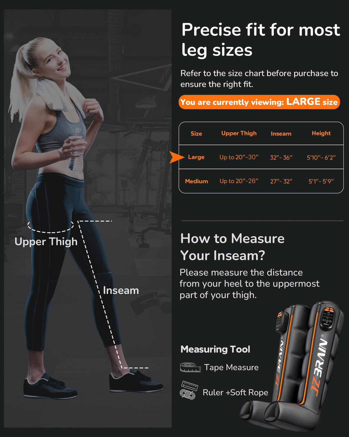 Cordless Rechargeable Leg Compression Boots E82118