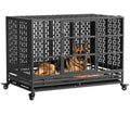 48 Inch Heavy Duty Metal Dog Crate with Wheels K75956