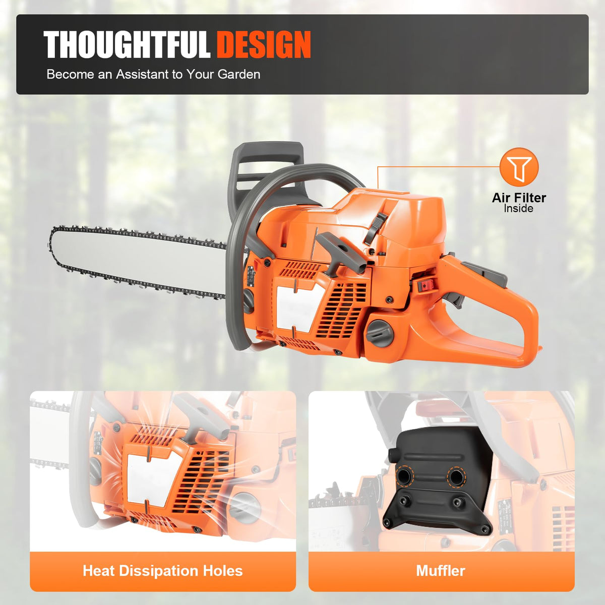24 Inch Gas Powered Chainsaw X630077