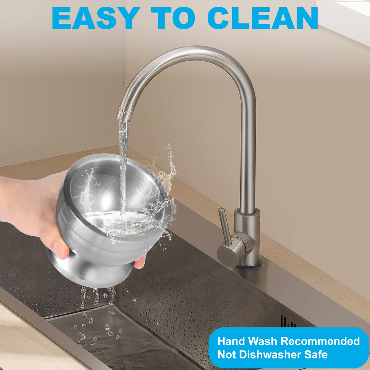 Mortar and Pestle Set Stainless Steel H133457