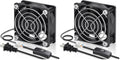 EC Cooling Fan 60mm x 60mm x 25mm AC 110V 240V Dual Ball Bearings Pack of 2 Y658