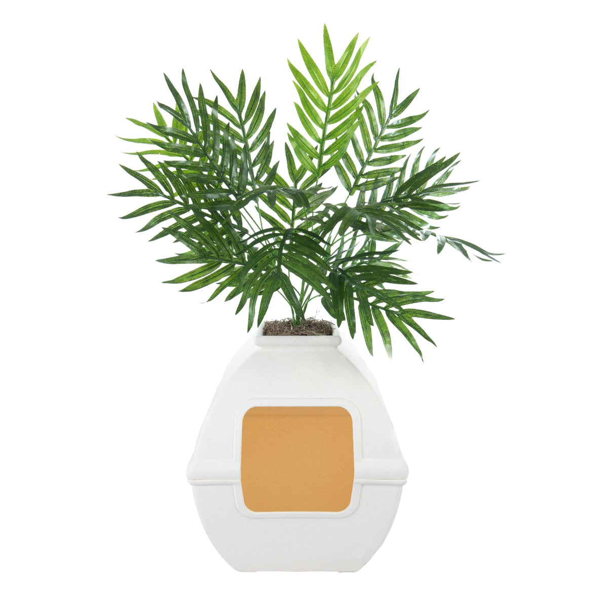 White Hidden Litter Box Planter with Carbon Filter D3911