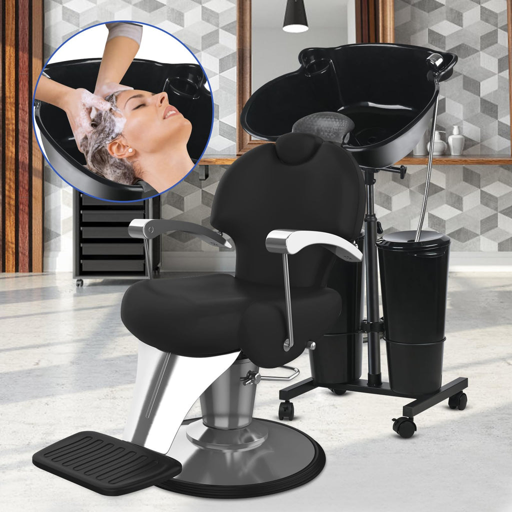 Portable Height Adjustable Shampoo Bowl with Electric Pump H96113