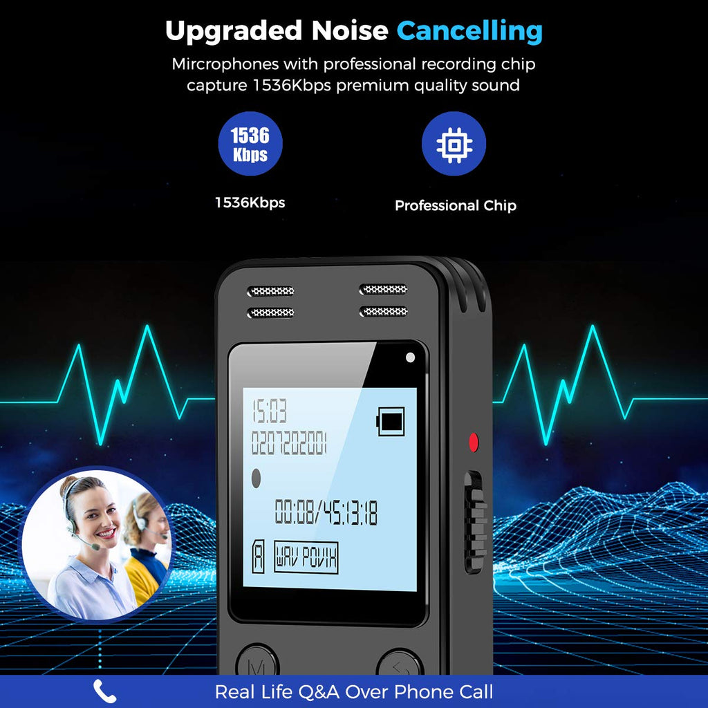 128GB Digital Voice Recorder with Playback L86449