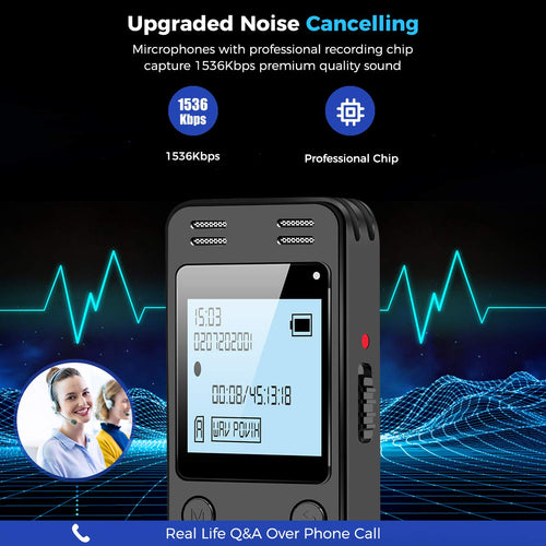128GB Digital Voice Recorder with Playback L86449