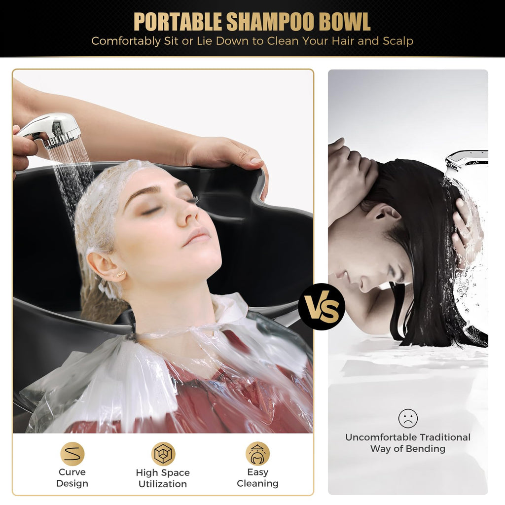 Portable Electric Pump Shampoo Bowl with 2 Buckets N322