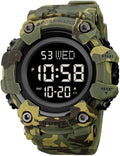 Men Digital Watch Waterproof LED Stopwatch E86188