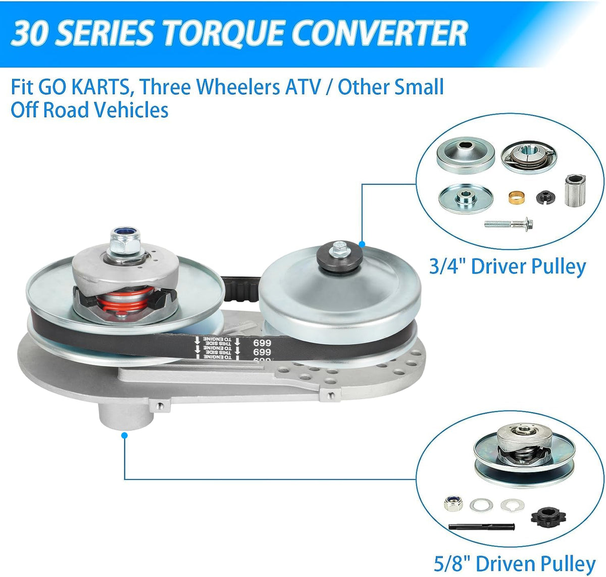 6.5 HP 3/4" Torque Converter I658