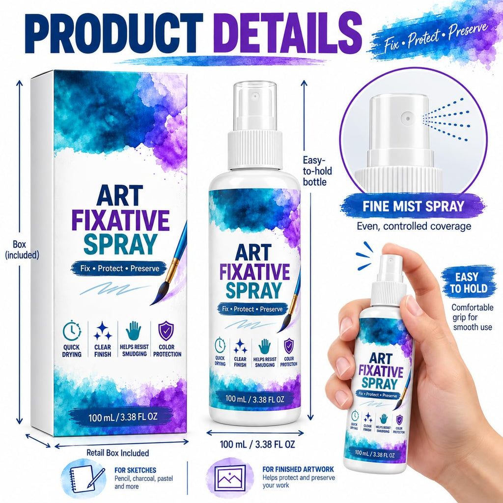 Art Fixative Spray for Pencil & Mixed Media, 4 Pack O407753