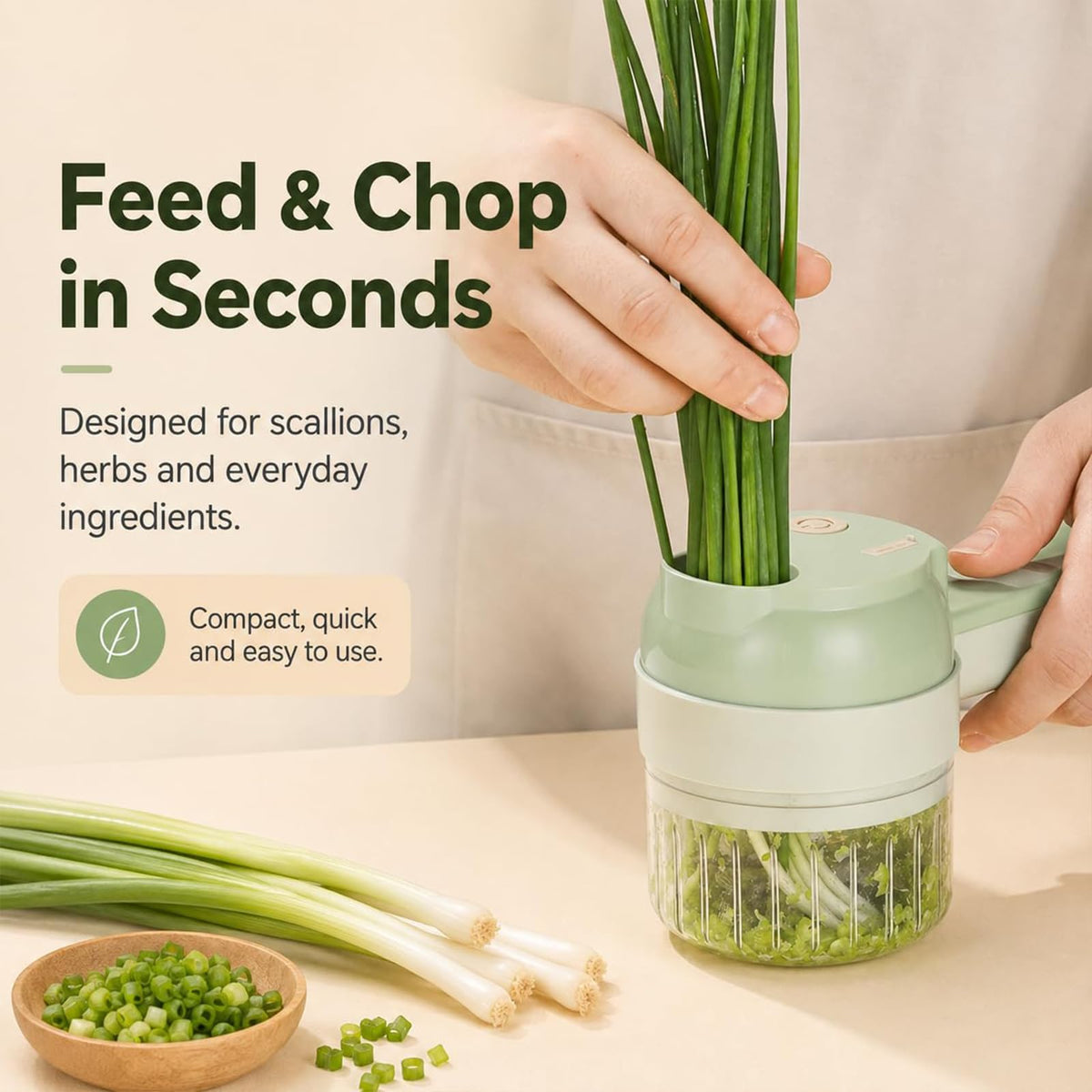 4 in 1 Rechargeable Electric Vegetable Chopper T8828