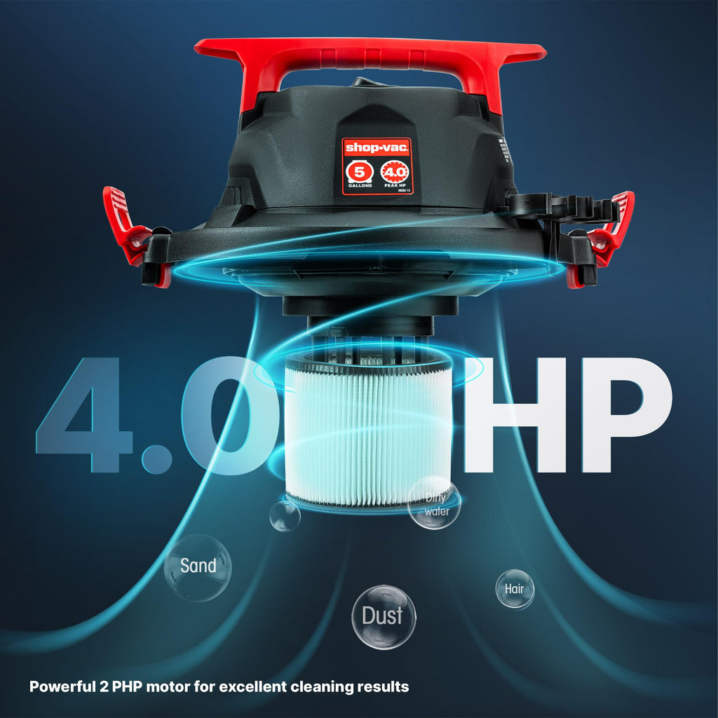 Wet/Dry Vacuum with Blower, 5 Gallon, 4 Peak HP I6104