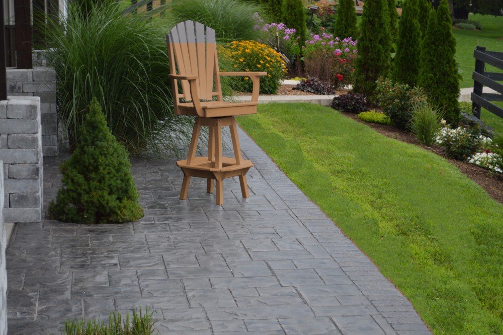 Cedar Adirondack Swivel Bar Chair with Arms X902