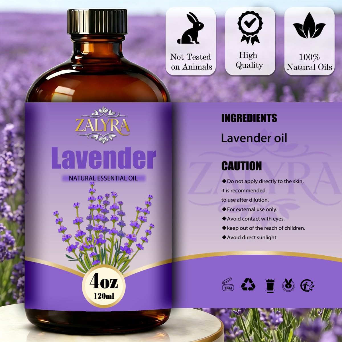Cherry Blossom & Lavender Essential Oil 4 Fl Oz + 0.33 Fl Oz E593204