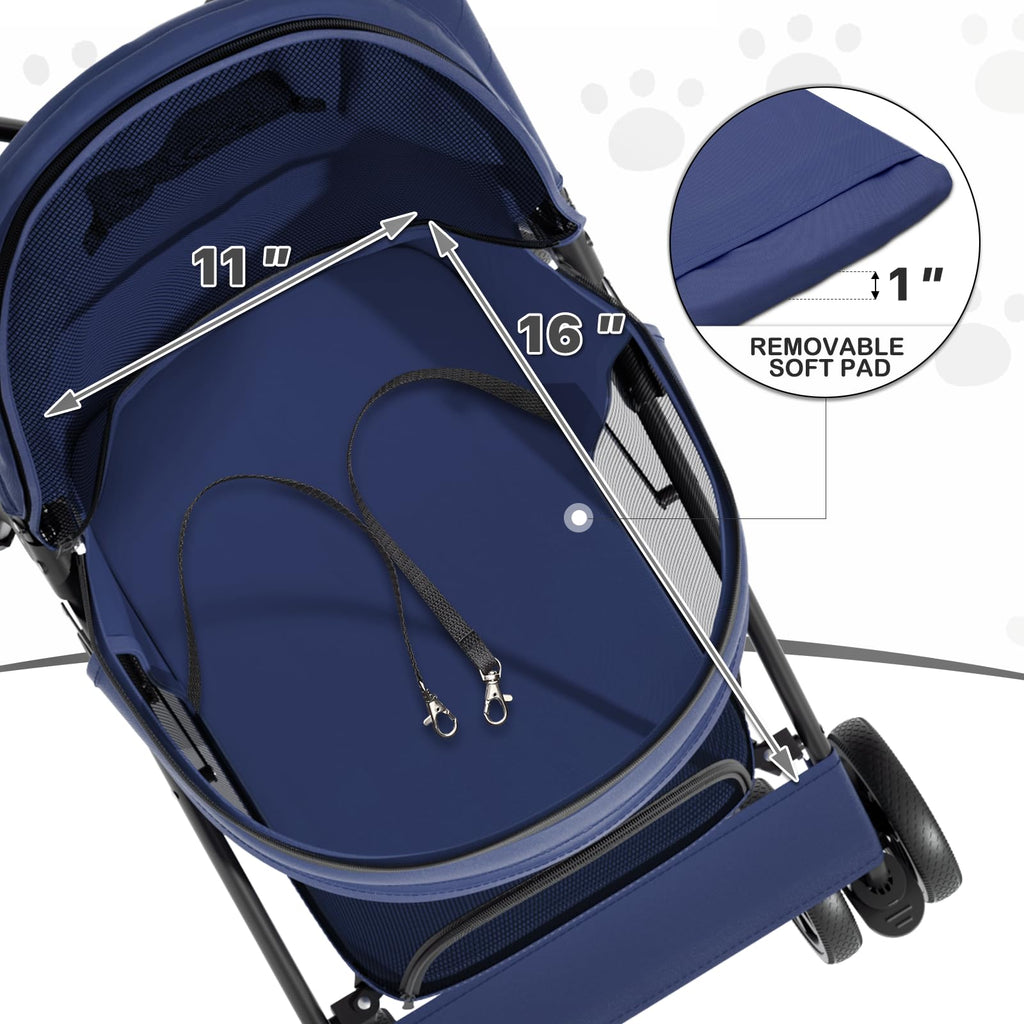 Navy Blue Pet Stroller Z594