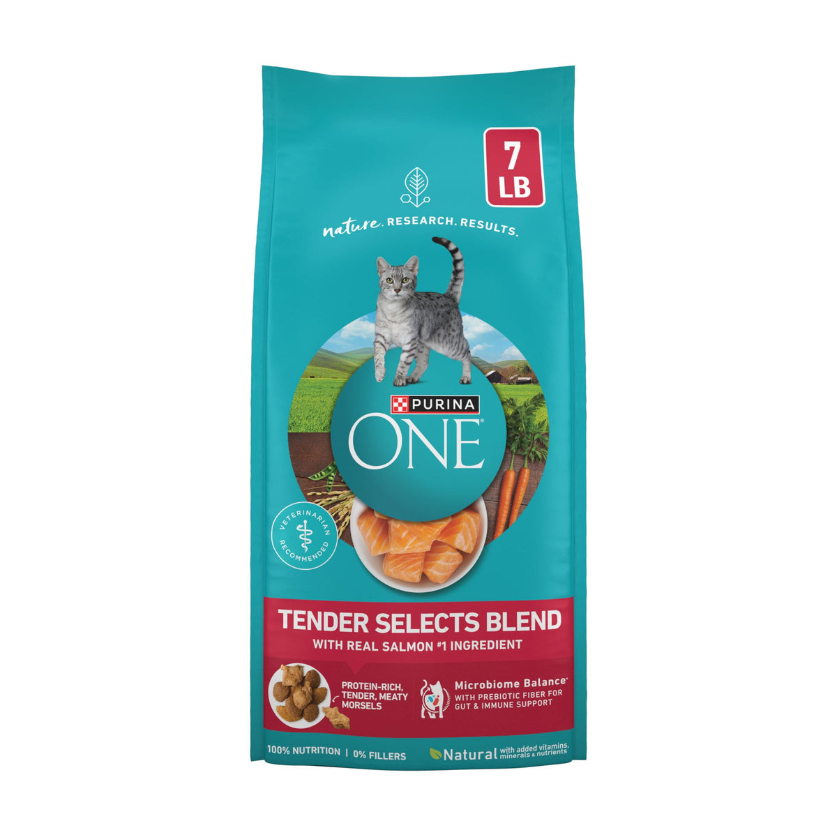 Dry Cat Food, Salmon, 7 lb Bag Q23921