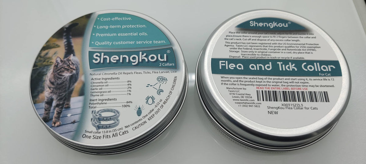 Flea and Tick Collar for Cats 12-Month Protection Waterproof 2 Packs K215487