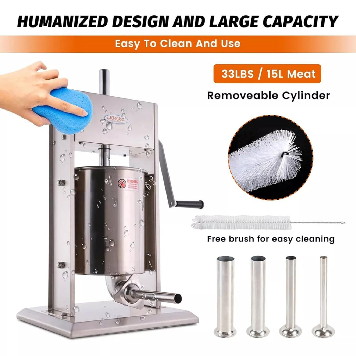 25 Lb Stainless Steel Vertical Sausage Stuffer V834856
