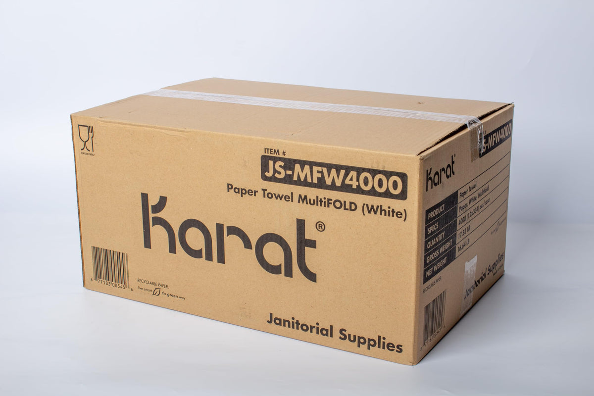 Multifold Paper Towels, Kraft, 334 Sheets X 12 Packs, Recycled Fibers S54169