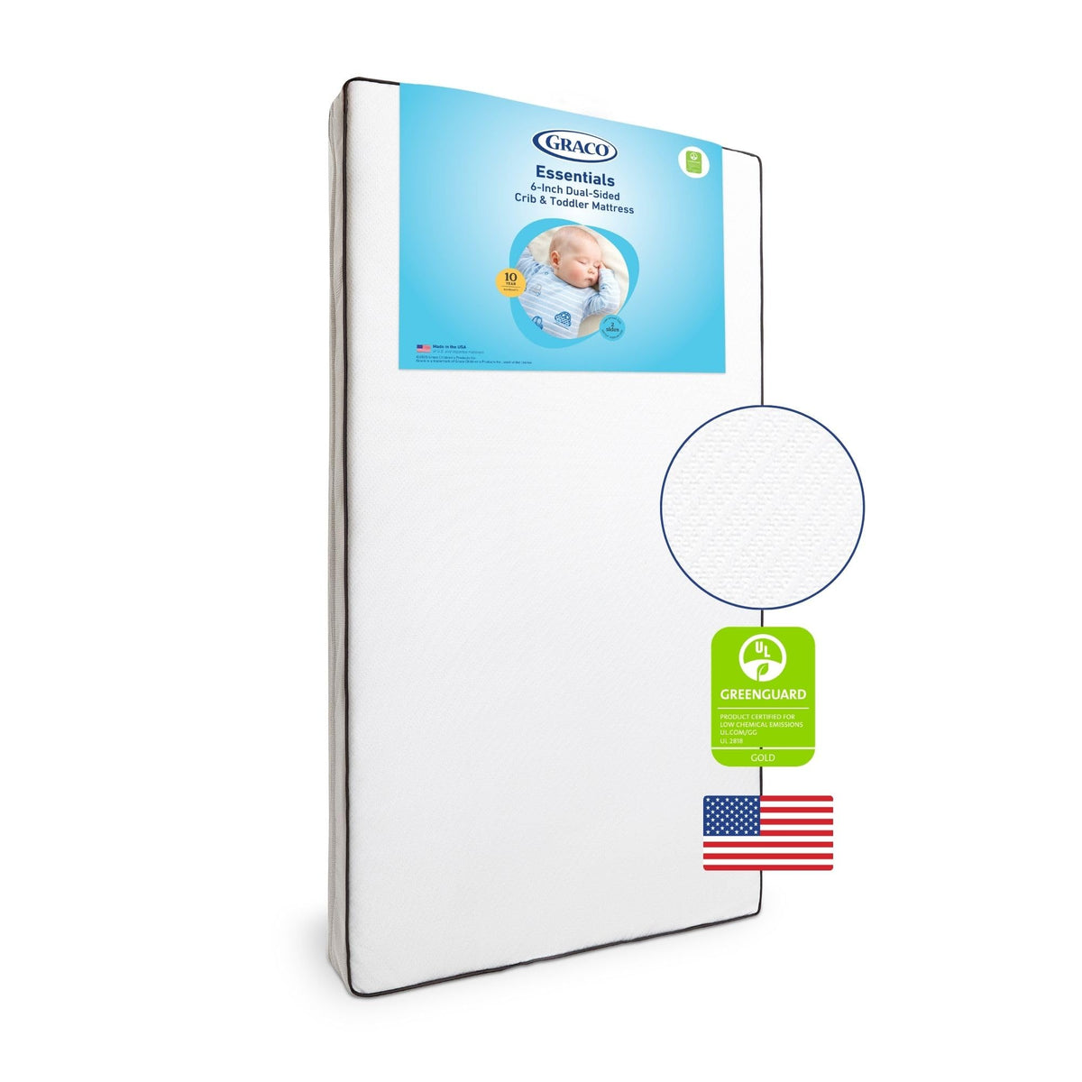 6-Inch Dual-Sided Baby Crib & Toddler Mattress X9524