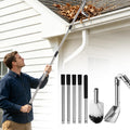 6.4FT Gutter Cleaning Tools with Extension Pole & Brush E394831