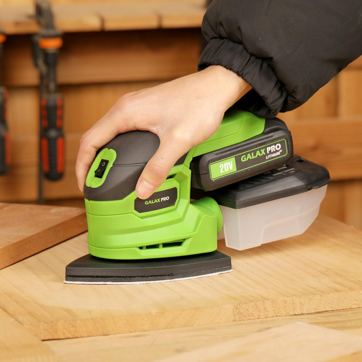 Cordless Detail Sander 2.0Ah Battery, 20 Pcs Sandpapers P59190