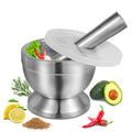 Mortar and Pestle Set Stainless Steel H133457