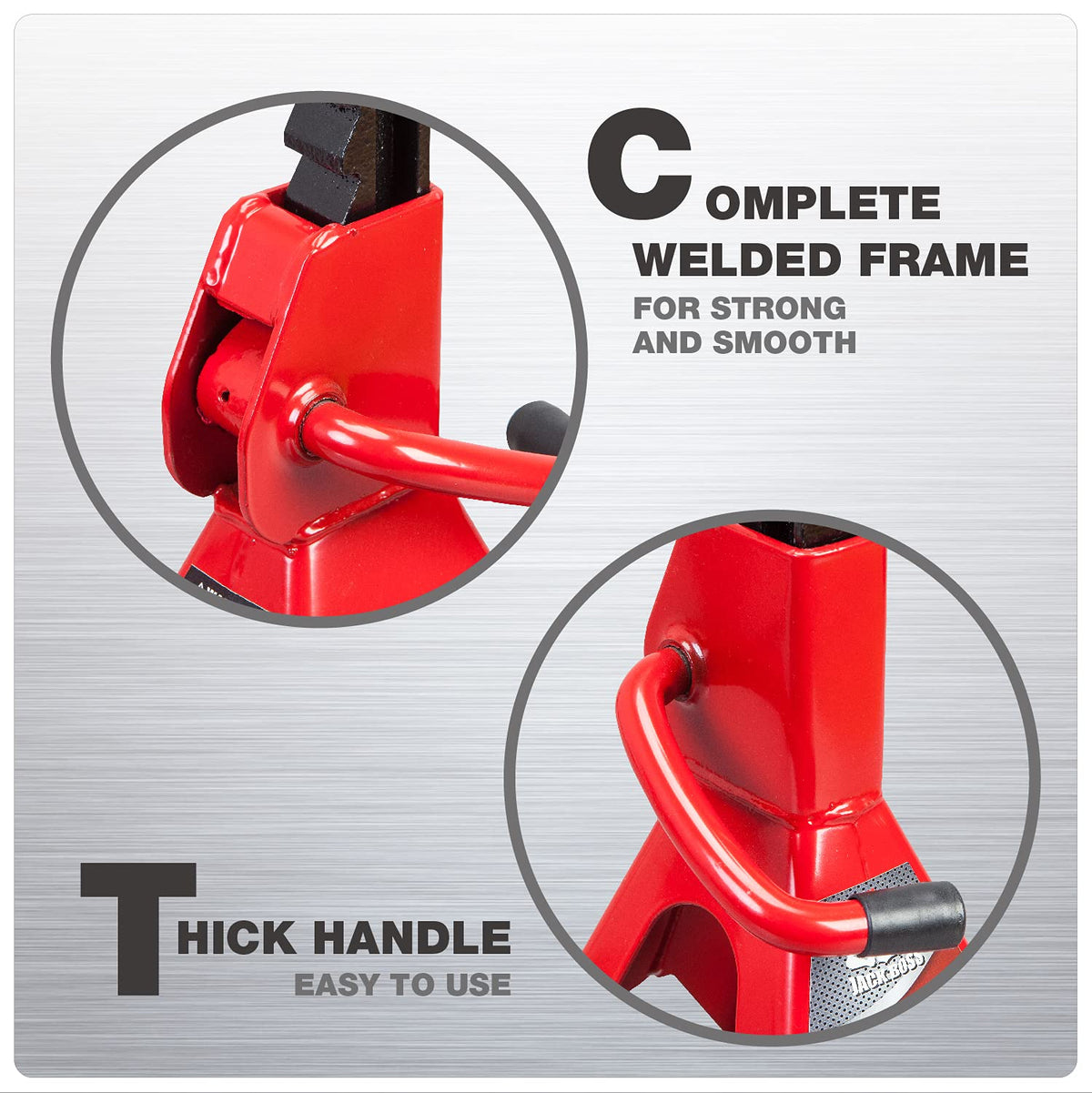 3 Ton Low Profile Aluminum and Steel Car Jack with Jack Stands, Red, 2 Pack R5297