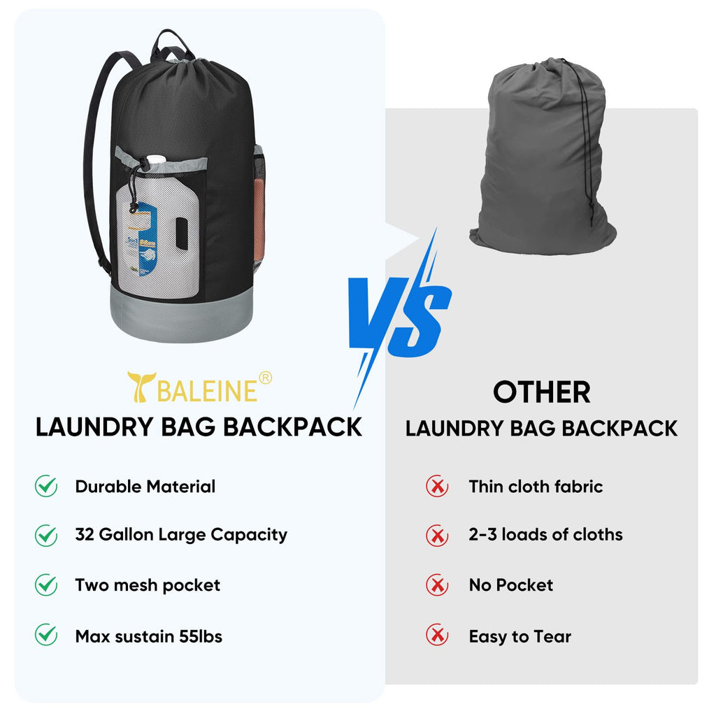 120L Oxford Laundry Bag Backpack with Shoulder Straps G9196