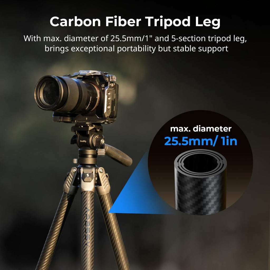 Carbon Fiber Video Tripod with Fluid Head W275539