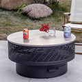 32 Inch Wood Burning Fire Pit with Grill & Lid C607