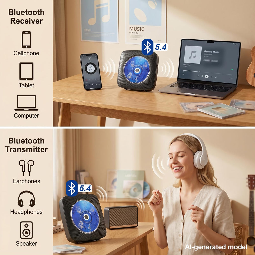 Portable Bluetooth CD Player F917168
