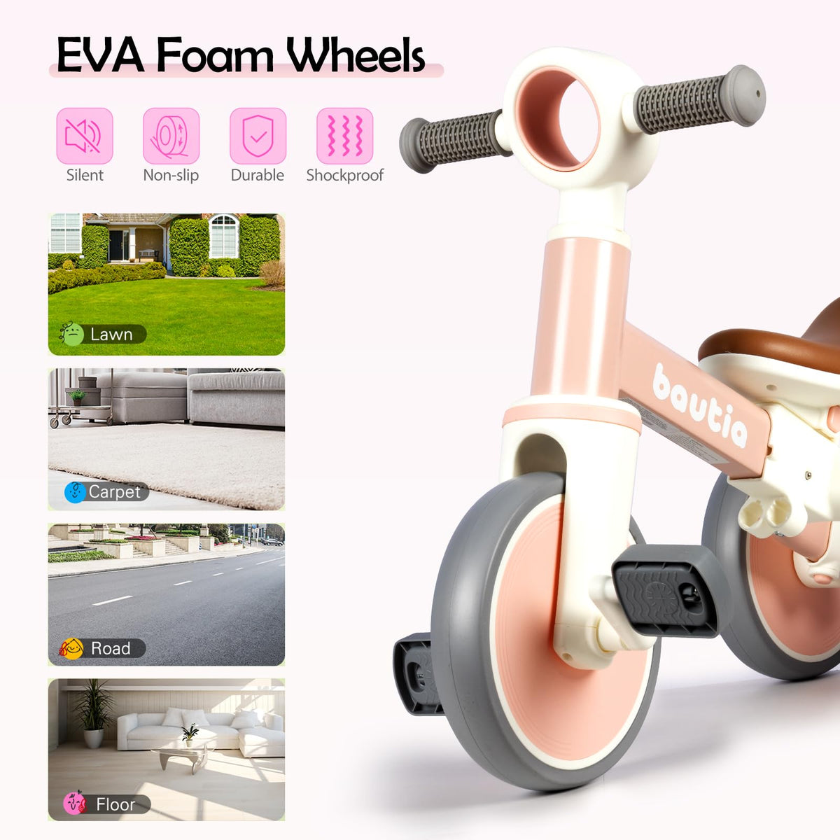 5 in 1 Toddler Bike with Push Handle A1307