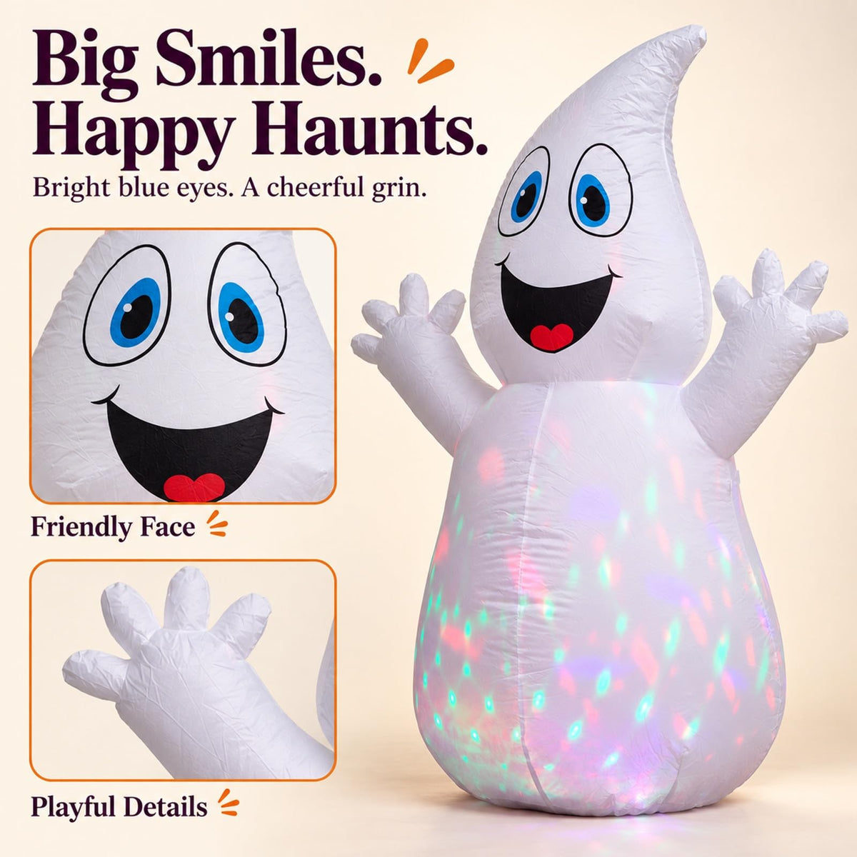 5.5 FT Inflatable Ghost with Light J1570