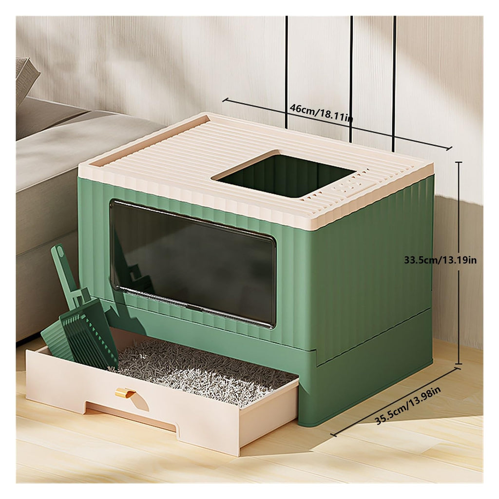 Foldable Cat Litter Box with Lid X9636