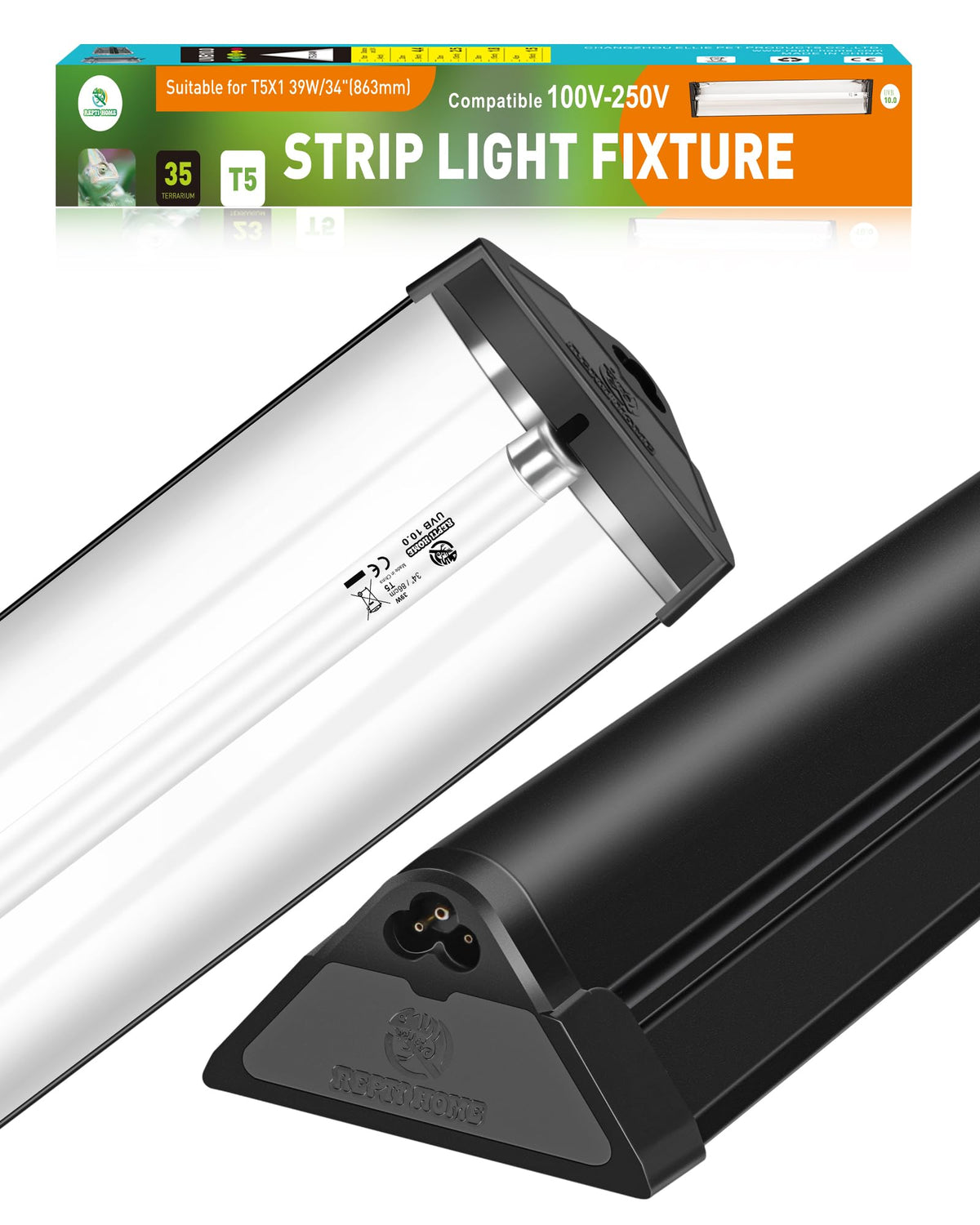 39W UVA UVB Reptile Light Combo Kit with UVB 10.0 Fluorescent Tube P449