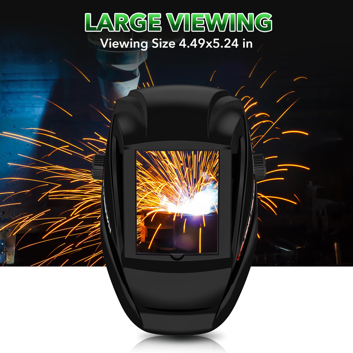 Auto Darkening Welding Helmet OD10+ Large Viewing Protective Mask T25437