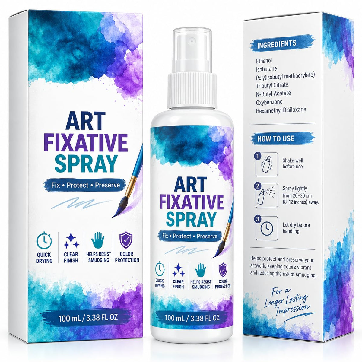 Art Fixative Spray for Pencil & Mixed Media, 4 Pack O407753