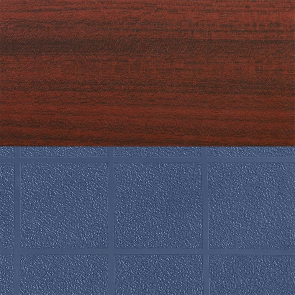 36" Square Mobile Table with 4 Blue Stack Chairs M3812