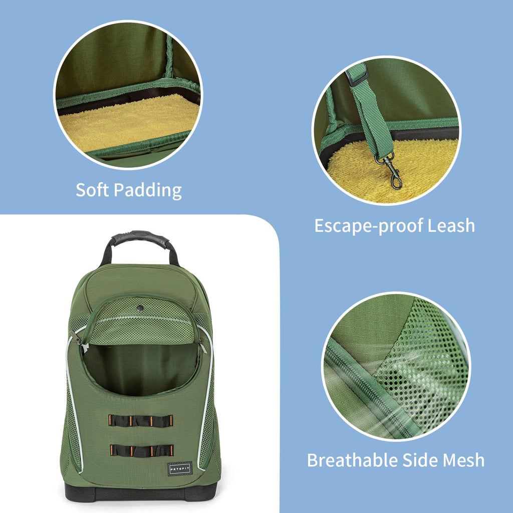 Green Pet Dog Carrier Backpack with Large Ventilations P215
