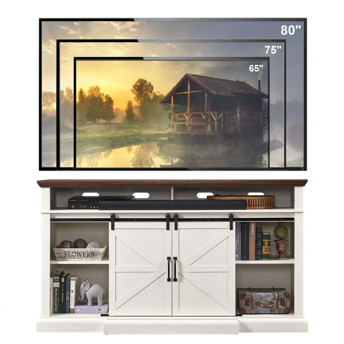 White TV Stand Y294035