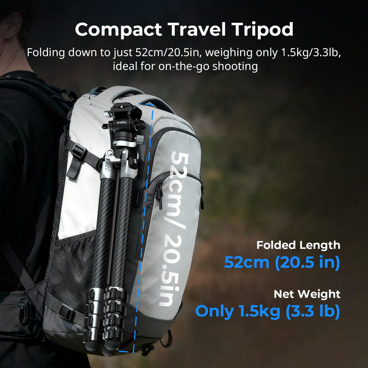 Carbon Fiber Video Tripod with Fluid Head W275539