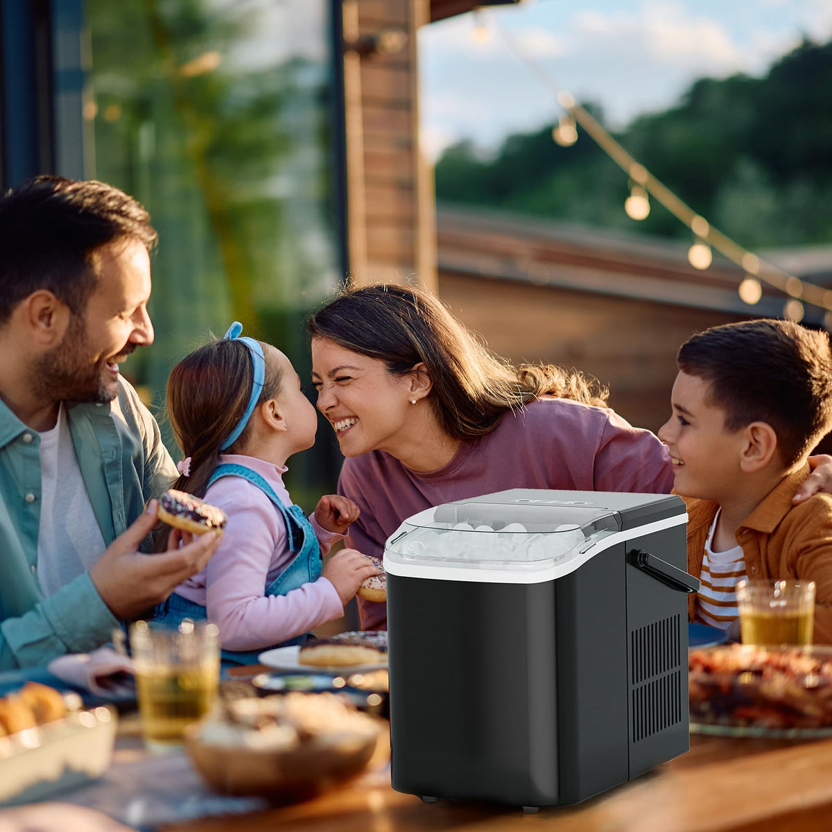Portable Countertop Ice Maker Machine with Handle A906