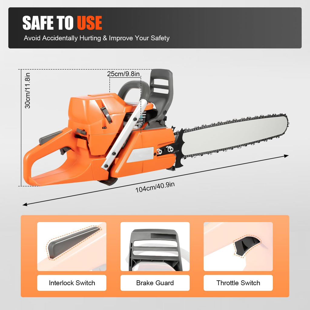 24 Inch Gas Powered Chainsaw X630077