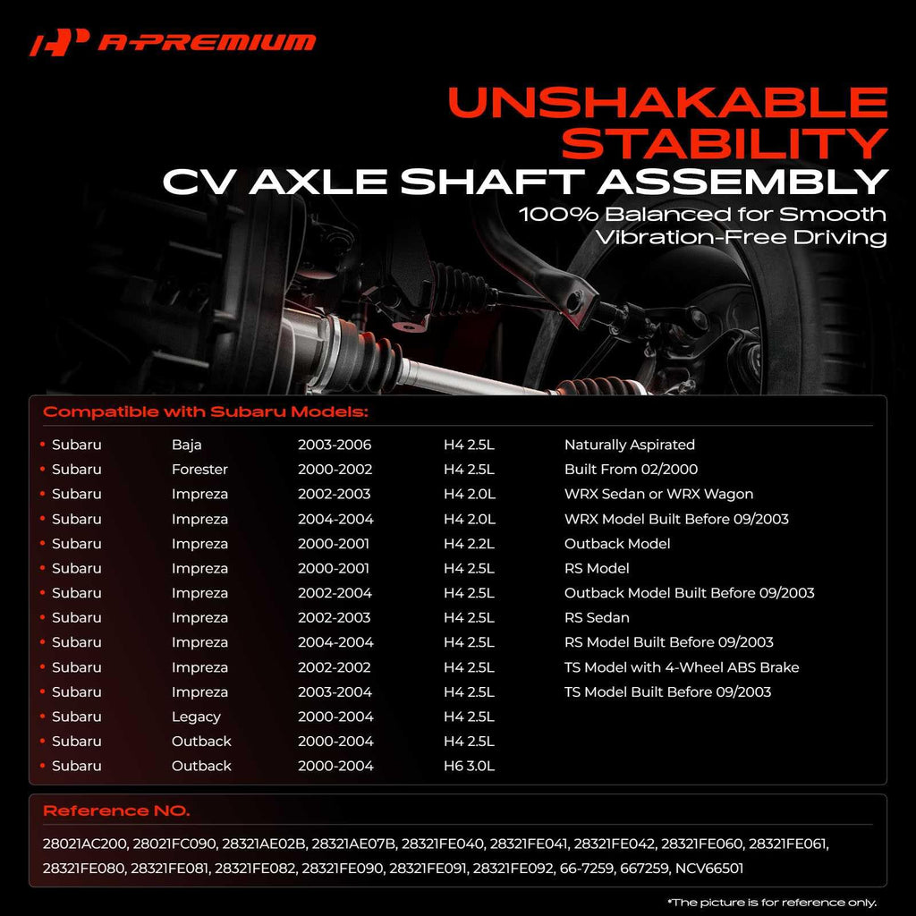 Front CV Axle Shaft Assembly M136