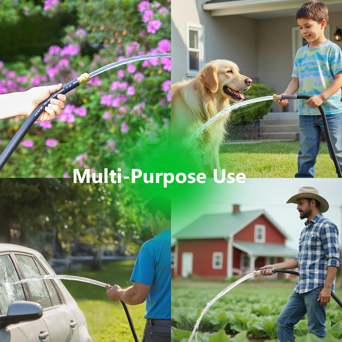 100FT Heavy Duty Rubber Garden Hose L917567