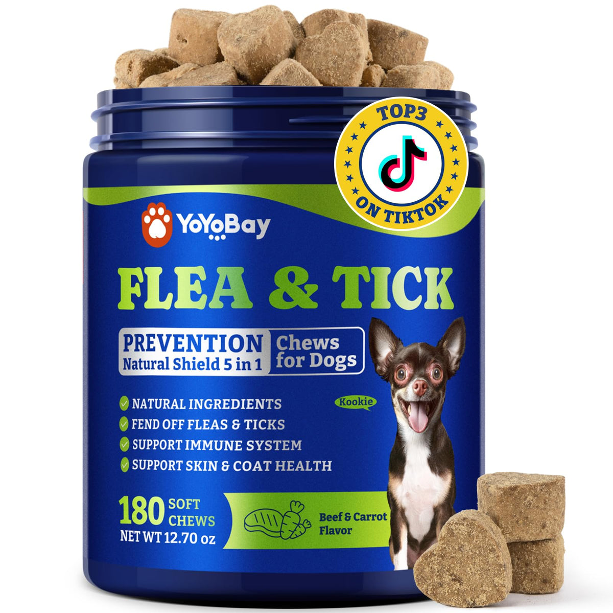Flea & Tick Prevention for Dogs Chewables M300860