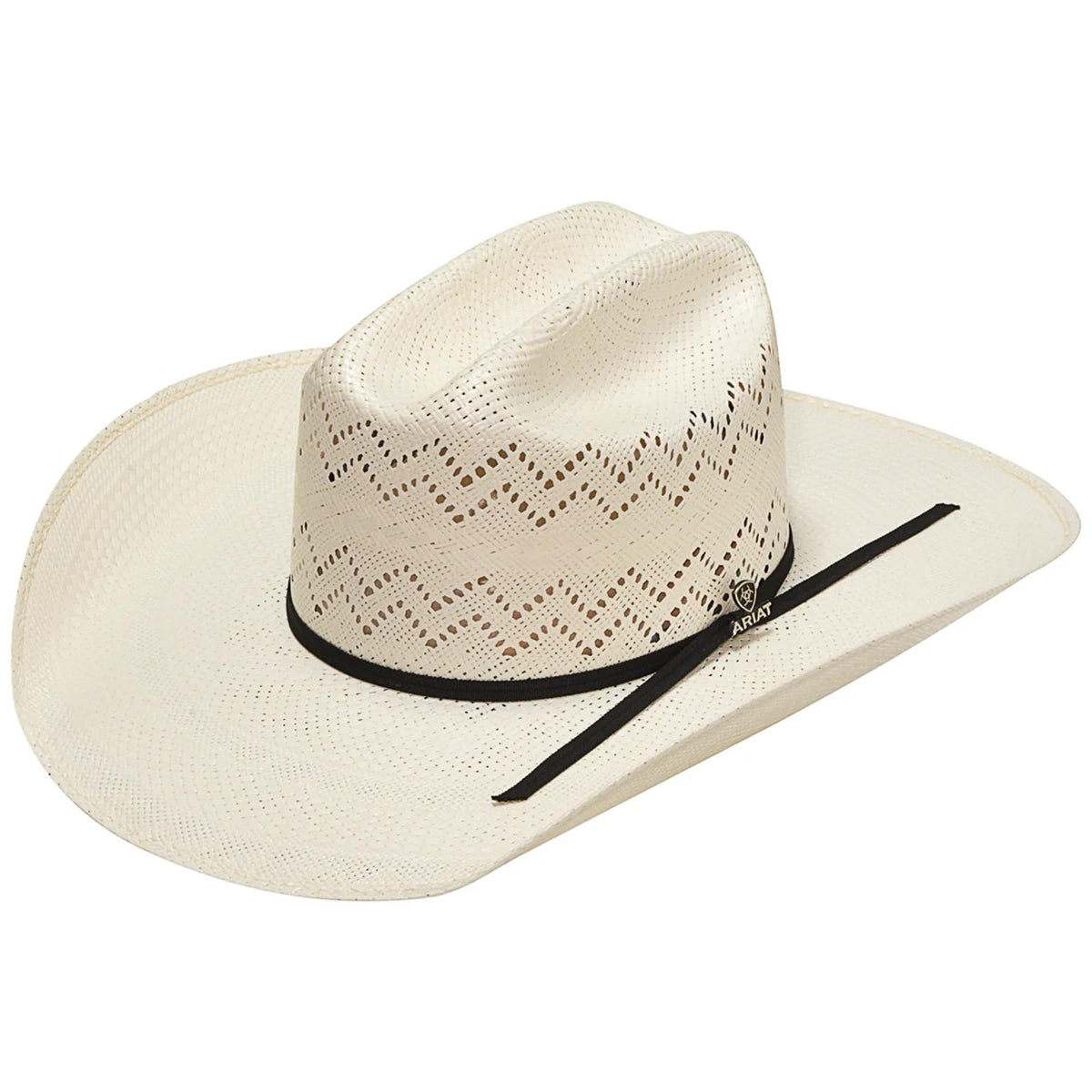 Ivory Shantung Western Hat I7949
