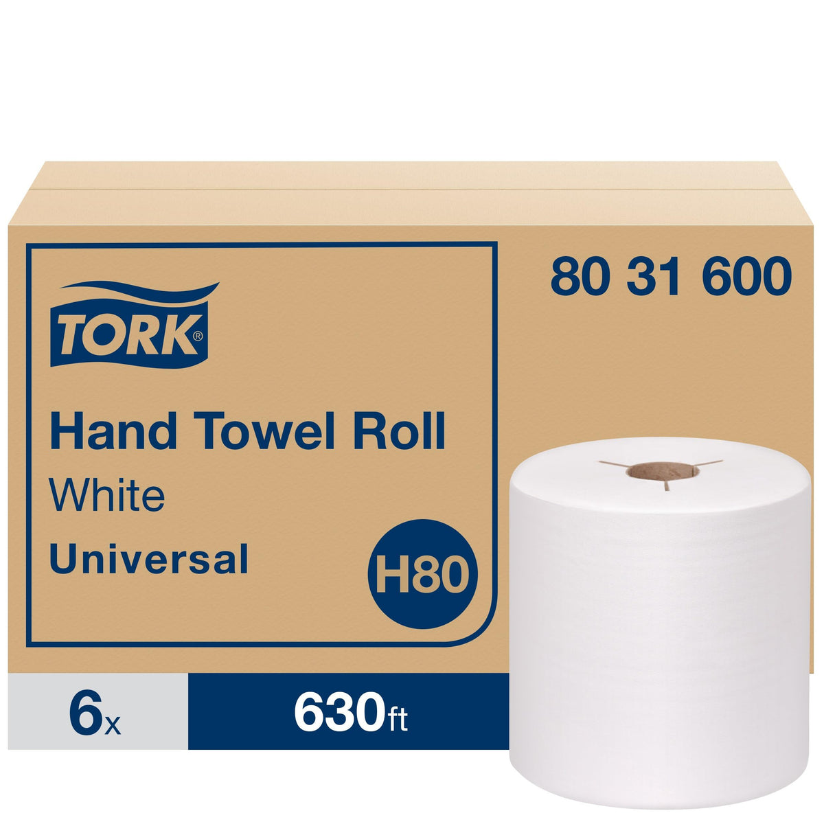 White Hand Towel Roll 6 Rolls F4993
