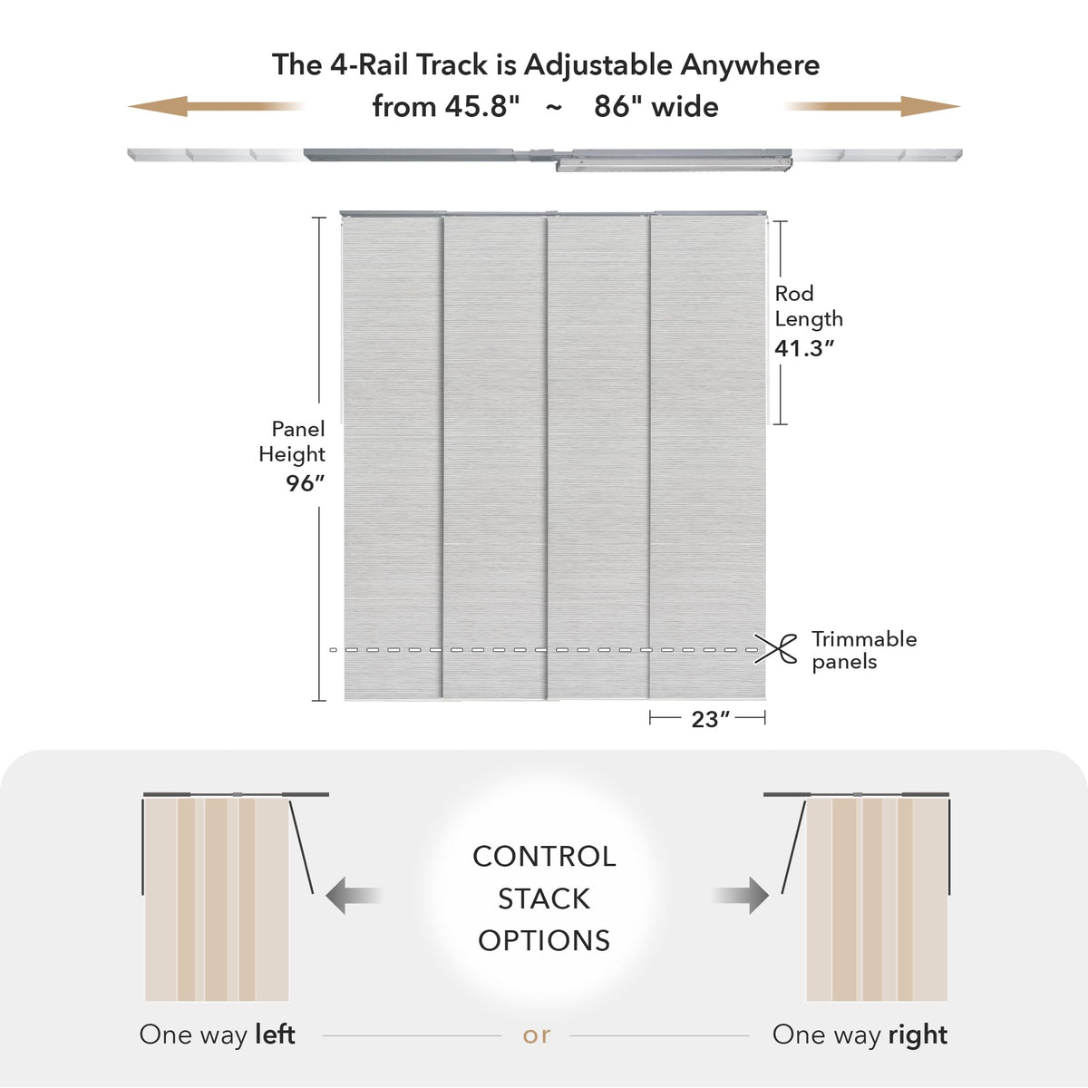 Natural Woven Light Filtering Panel Track Blinds R6923
